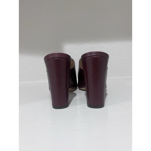 Tory Burch Penelope Mule Pointy Toes Burgundy Size 9 - Picture 4 of 8